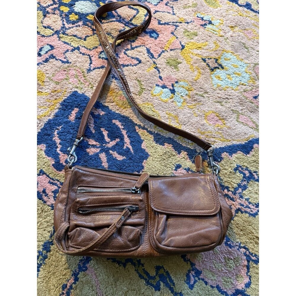 Old Trend cooper leather crossbody purse brown